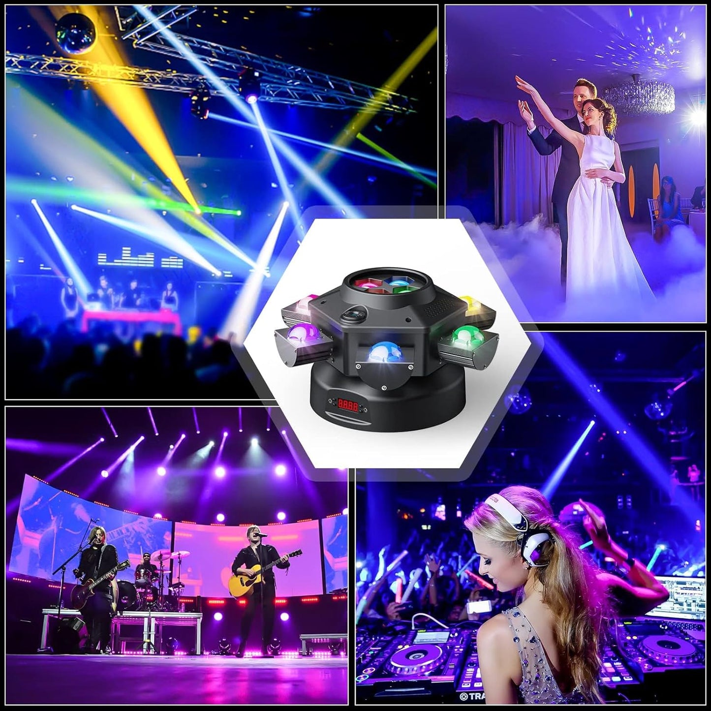 Moving Head DJ Lights,  Stage Lights for Party Disco KTV Wedding Club