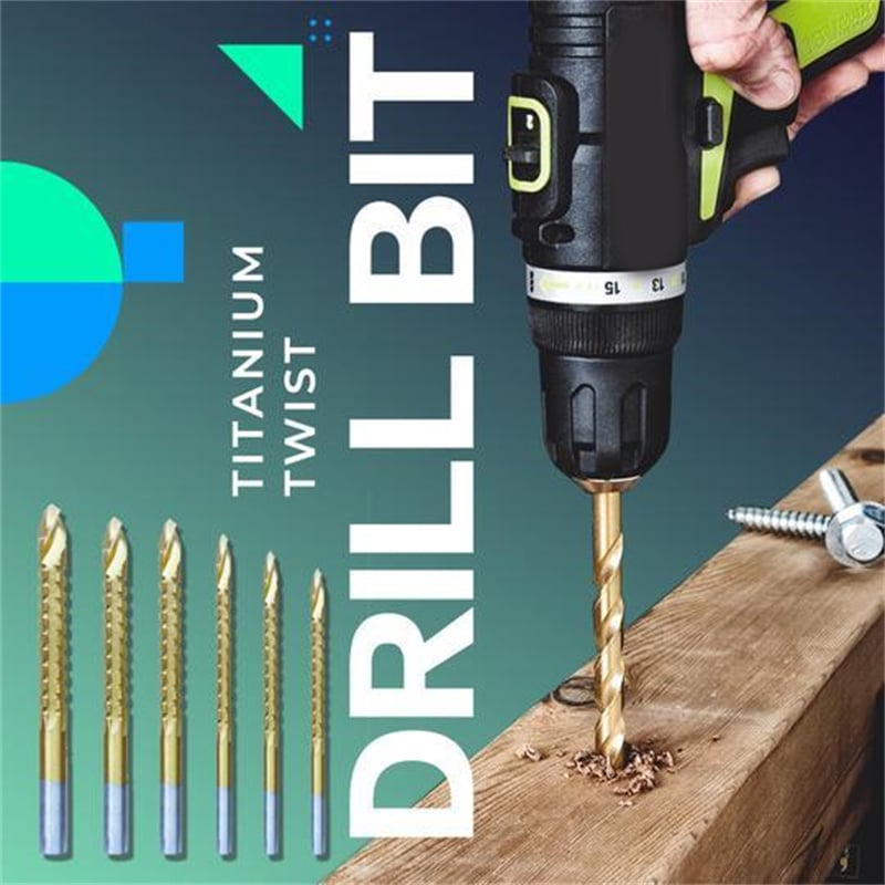 🔥 BIG SALE - 47% OFF🔥-Twist Drill Bit Set Power Tool Accessories(6 Pcs/SET )BUY 2 save 5% 🔥🔥